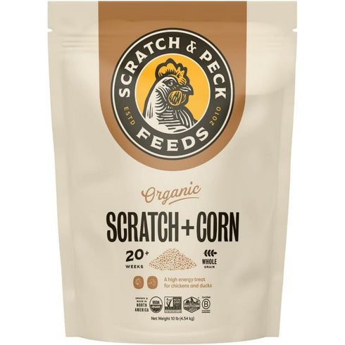 Scratch & Peck Organic Scratch + Corn 10lb - Poudre Pet & Feed Supply